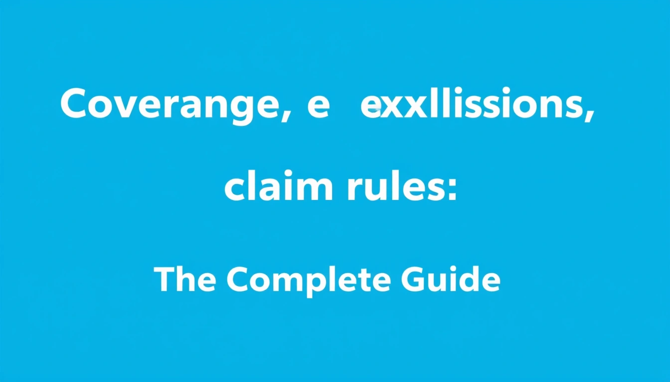 Coverage, exclusions, and claim rules — The Complete Guide