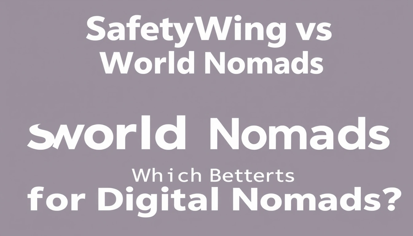 SafetyWing vs World Nomads: Which Is Better for Digital Nomads? SafetyWing vs World Nomads: Which Is Better for Digital Nomads?